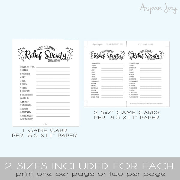 Relief Society 8 Games Bundle in white