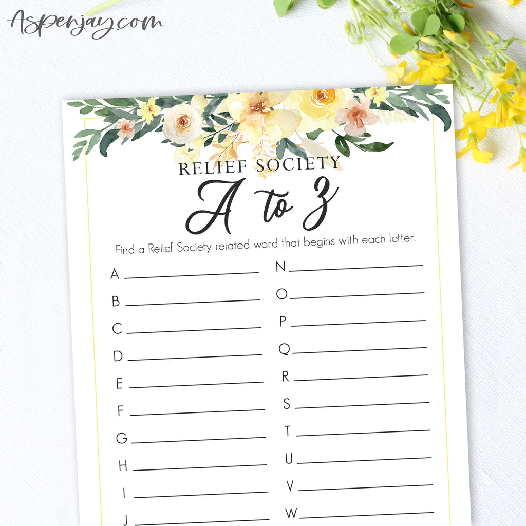 Floral Relief Society A-Z