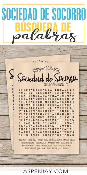 Búsqueda de palabras de la Sociedad de Socorro
