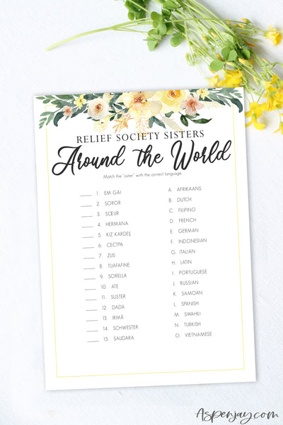 Floral Relief Society Sisters Around the World