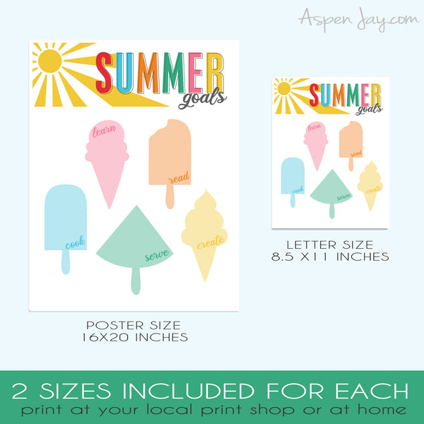 Summer Goal Charts