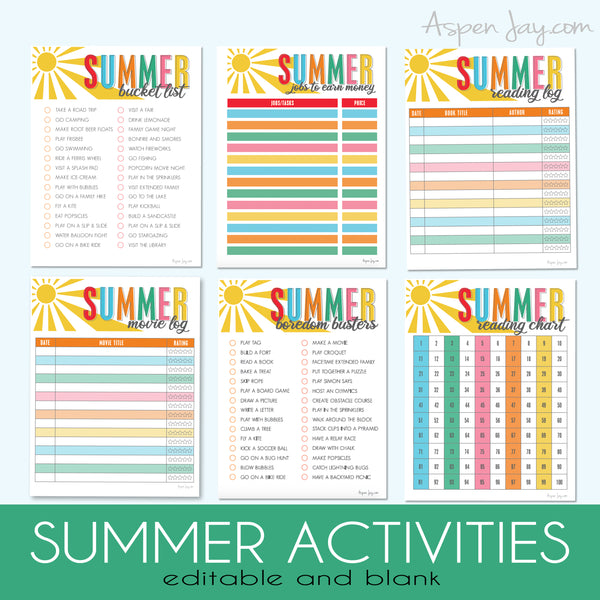 Summer Planner Bundle