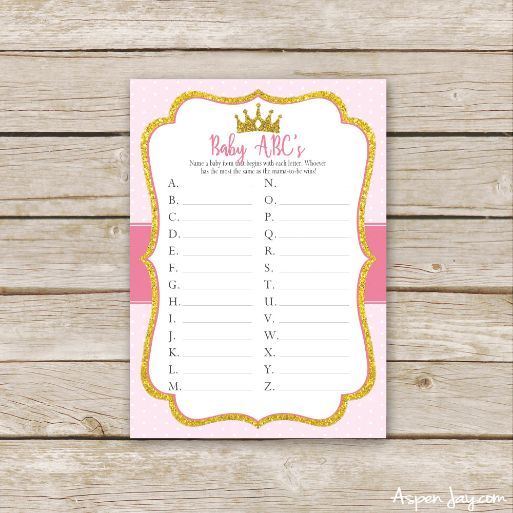 Pink Princess Baby ABC's