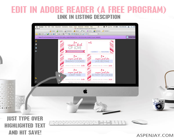 Editable Valentine Coupons