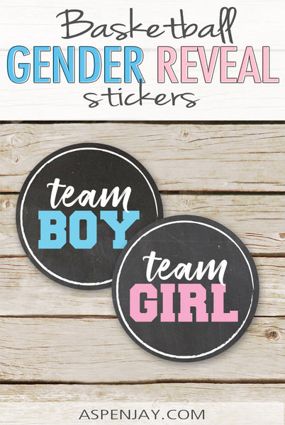 Chalkboard Gender Reveal Stickers