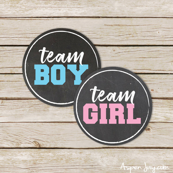 Chalkboard Gender Reveal Stickers