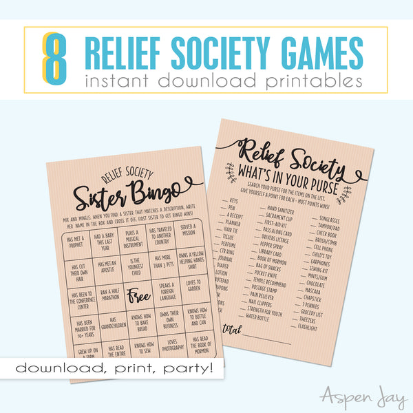 Relief Society 8 Games Bundle