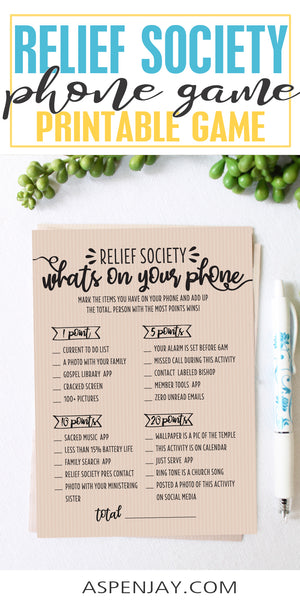 Relief Society What's on your Phone