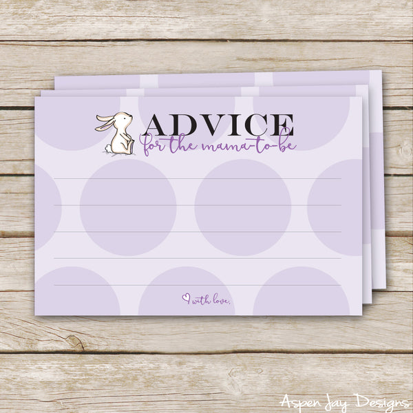 Purple Bunny Advice for the Mama-to-Be
