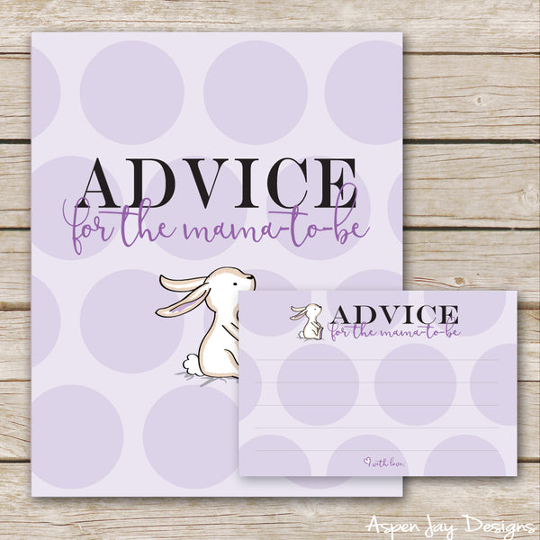 Purple Bunny Advice for the Mama-to-Be
