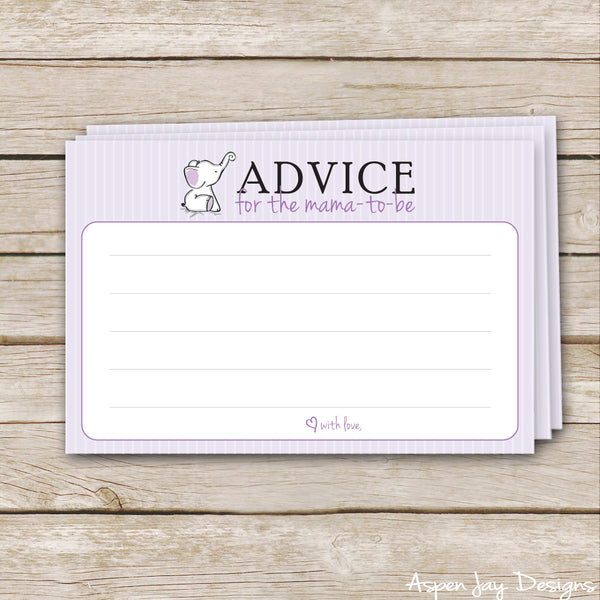 Purple Elephant Advice for Mama-to-Be