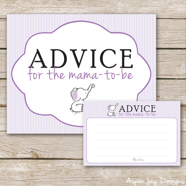Purple Elephant Advice for Mama-to-Be