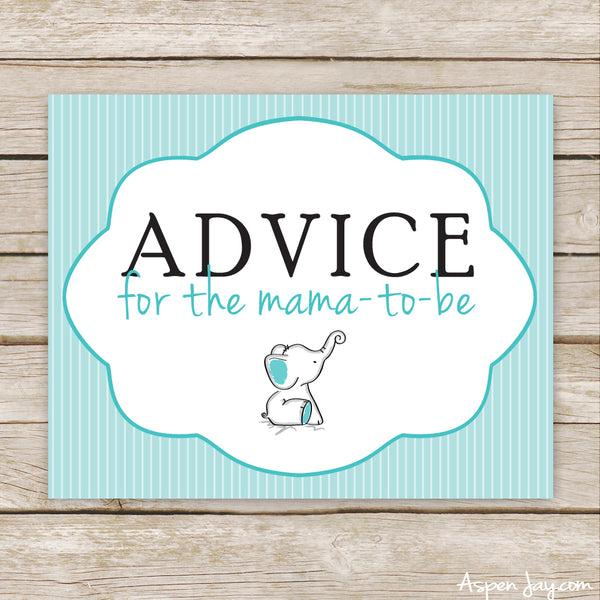 Turquoise Elephant Advice for Mama-to-Be