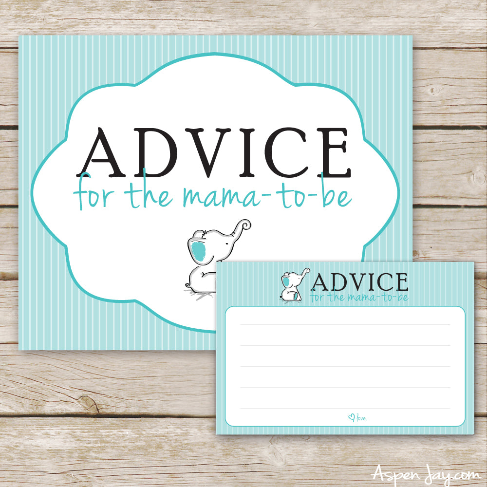 Turquoise Elephant Advice for Mama-to-Be