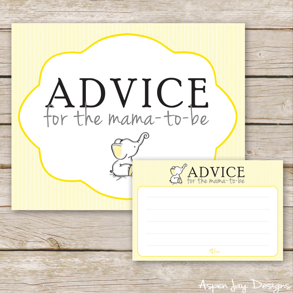 Yellow Elephant Advice for Mama-to-Be