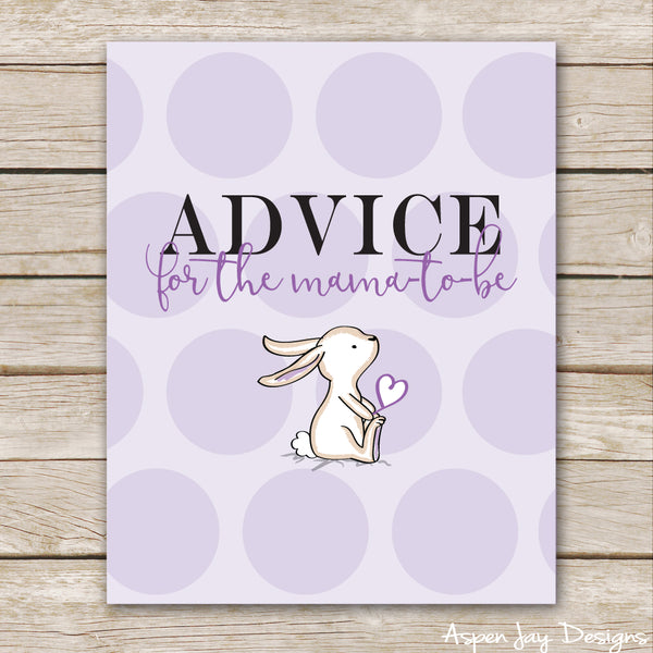 Purple Bunny Advice for the Mama-to-Be