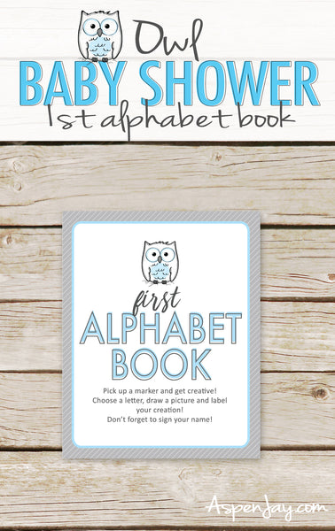 Blue Owl First Alphabet Book Sign