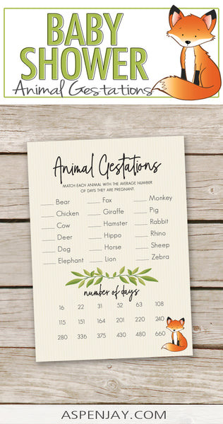 Fox Animal Gestations