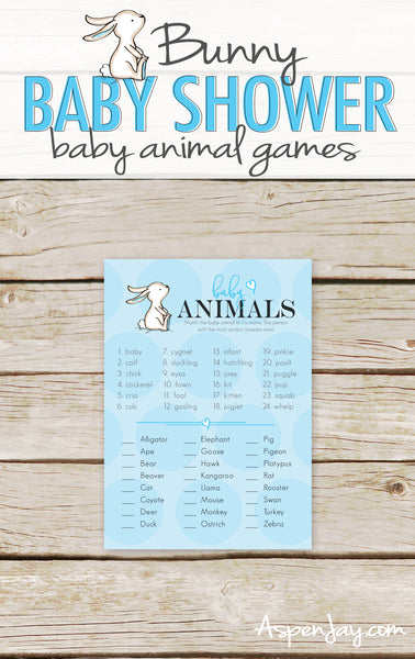 Blue Bunny Baby Animal Names