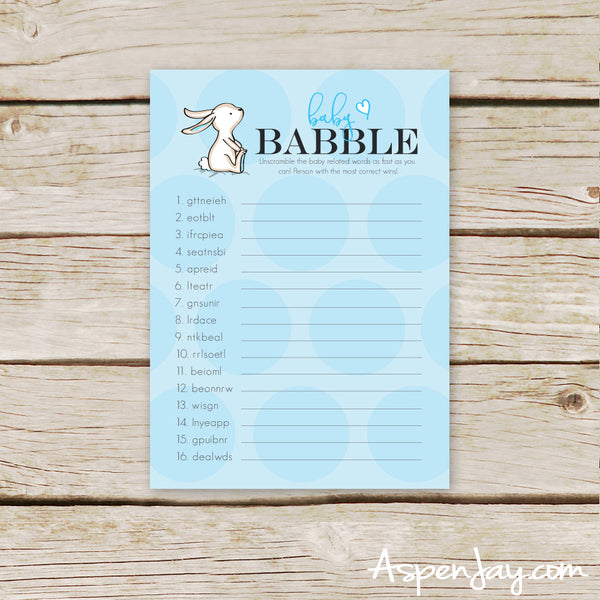 Blue Bunny Baby Scramble