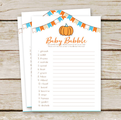 Pumpkin Baby Scramble