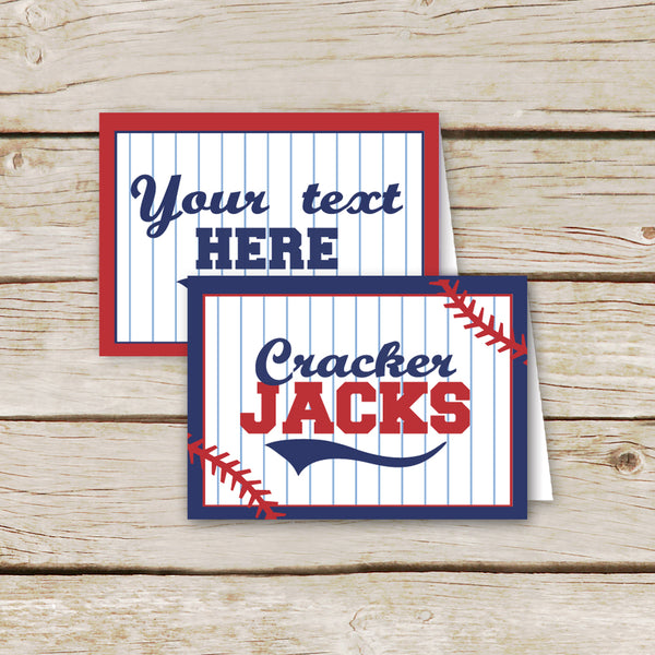Editable Baseball Party Labels