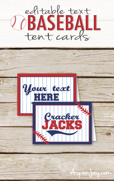 Editable Baseball Party Labels AspenJay