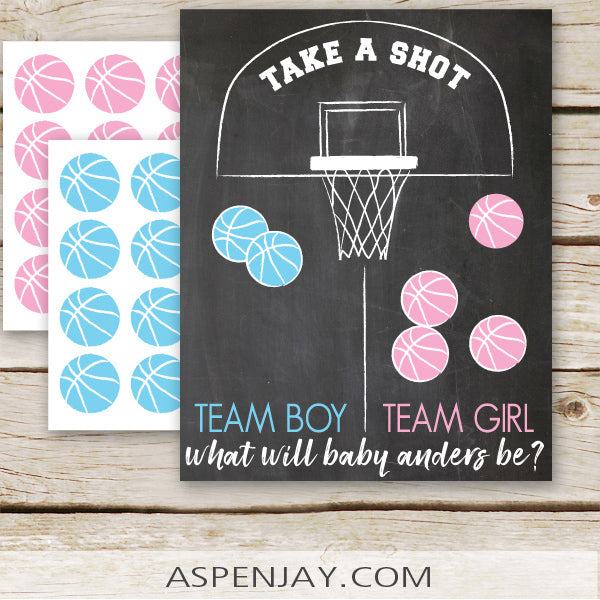 Basketball Gender Reveal Vote Board