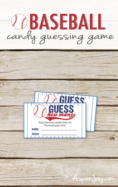 Baseball Guess How Many Candies