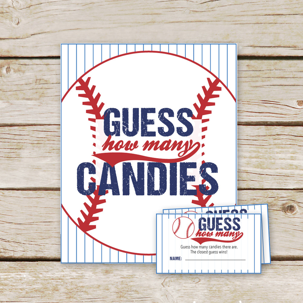 Baseball Guess How Many Candies