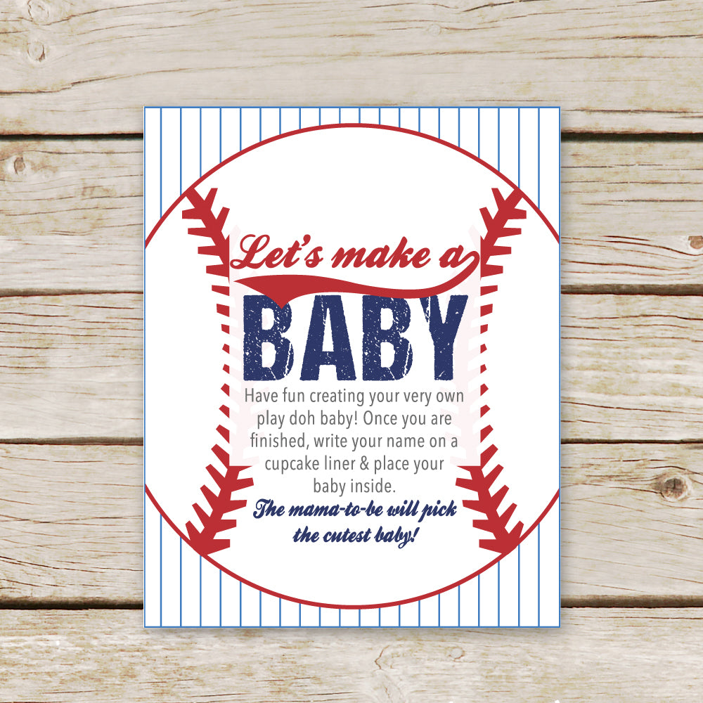 Baseball Play Doh Baby Sign
