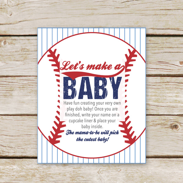 Baseball Play Doh Baby Sign
