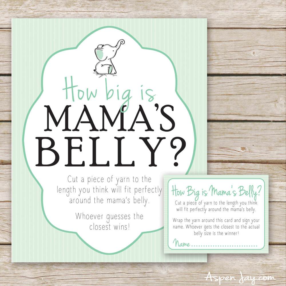 Green Elephant How Big is Mommy's Belly