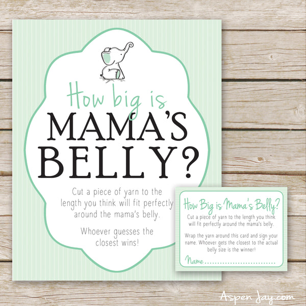 Green Elephant How Big is Mommy's Belly