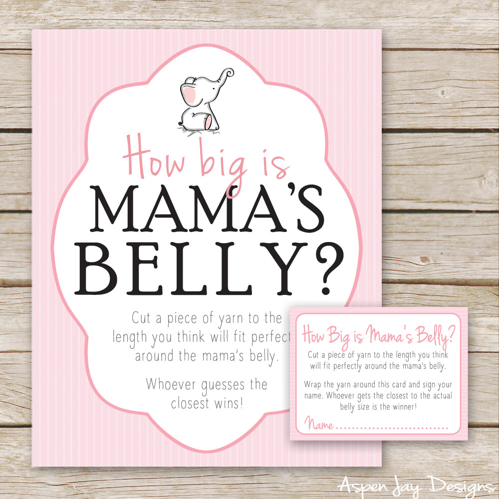 Pink Elephant How Big is Mommy's Belly