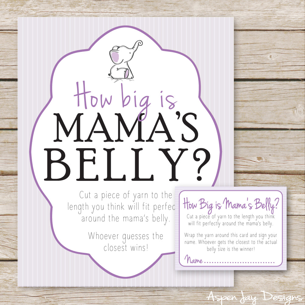 Purple Elephant How Big is Mommy's Belly