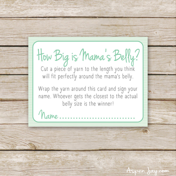 Green Elephant How Big is Mommy's Belly