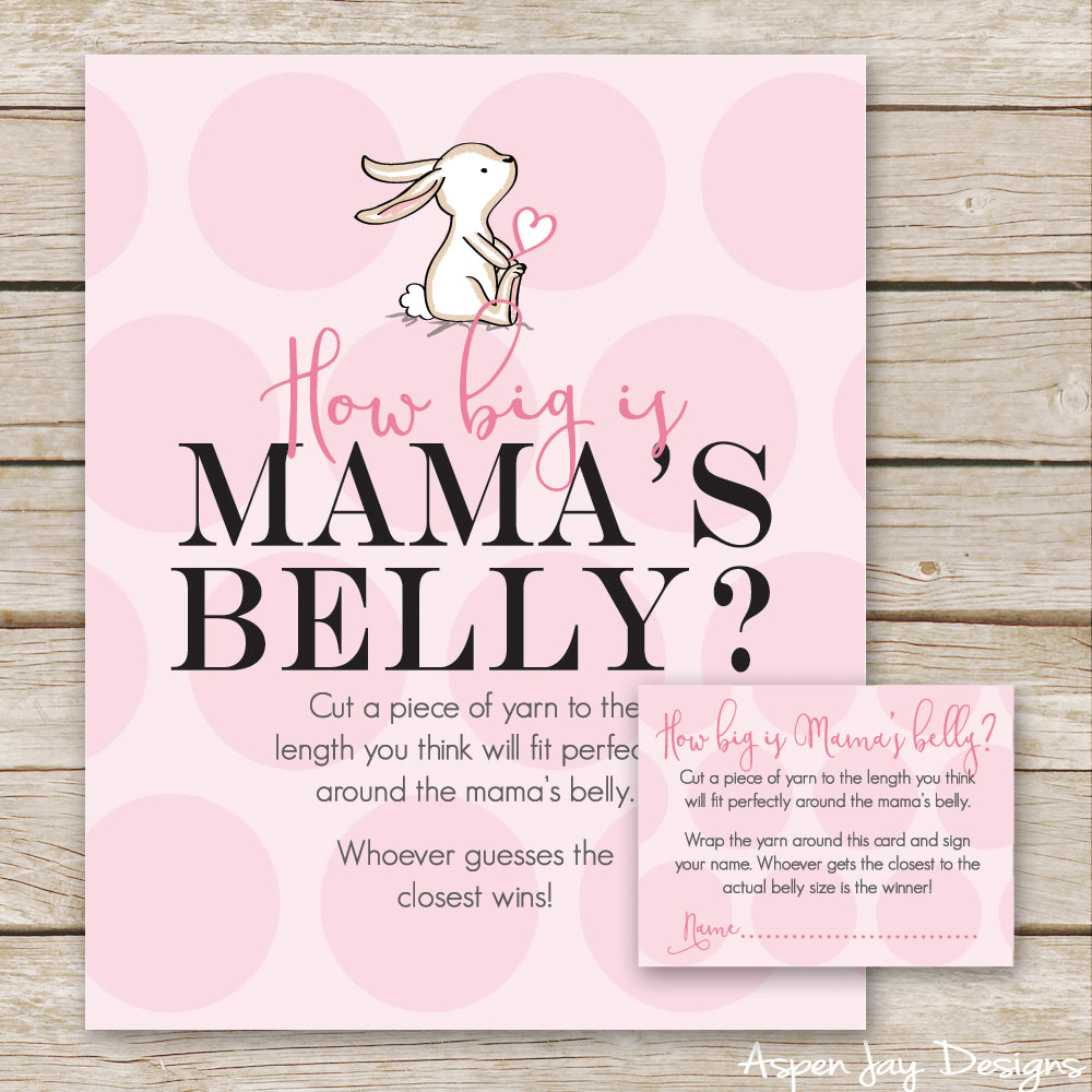 Pink Bunny How Big is Mommy's Belly