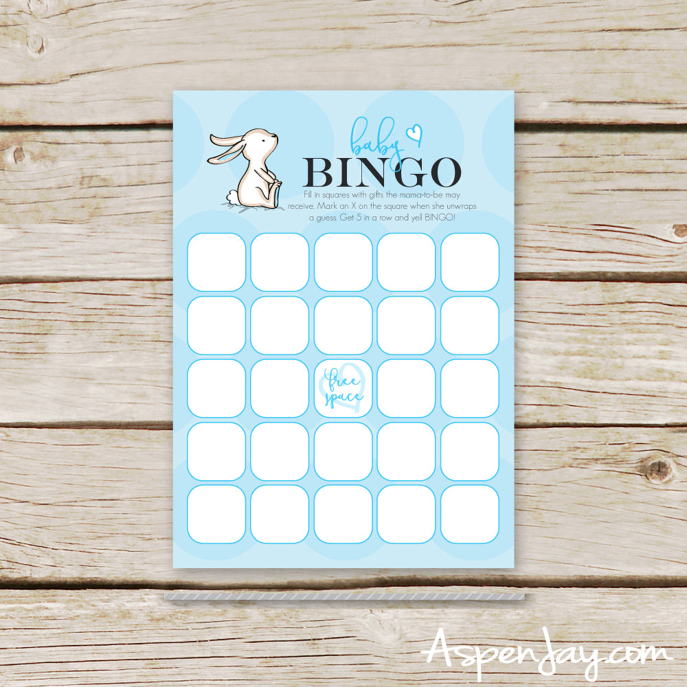 Blue Bunny Baby Bingo