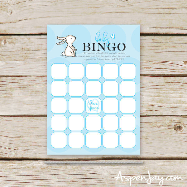 Blue Bunny Baby Bingo