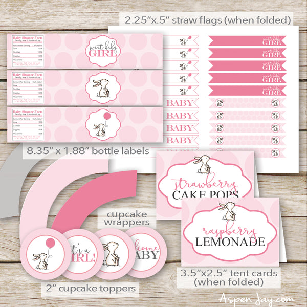 Pink Bunny Baby Shower Package