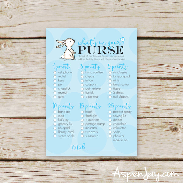 Blue Bunny What's in your Purse