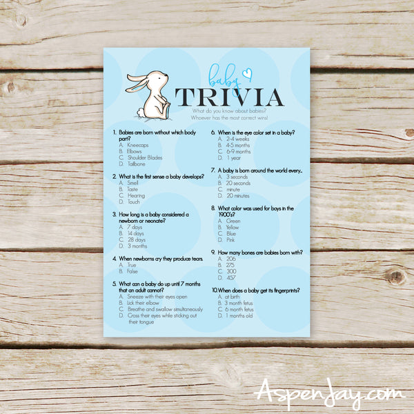 Blue Bunny Baby Trivia