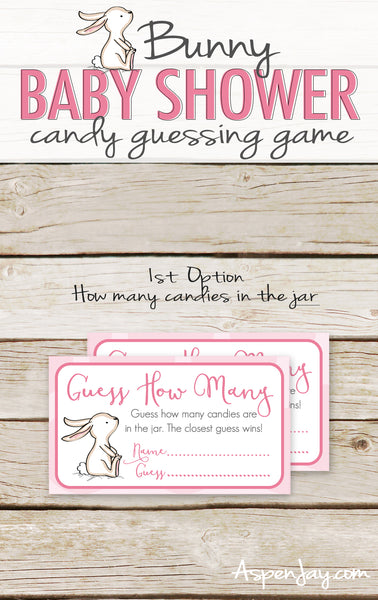 Pink Bunny Guess How Many Candies