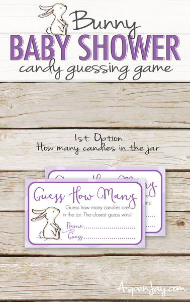 Purple Bunny Guess How Many Candies