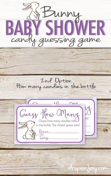 Purple Bunny Guess How Many Candies