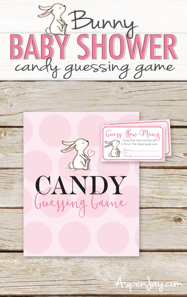 Pink Bunny Guess How Many Candies