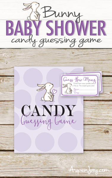 Purple Bunny Guess How Many Candies