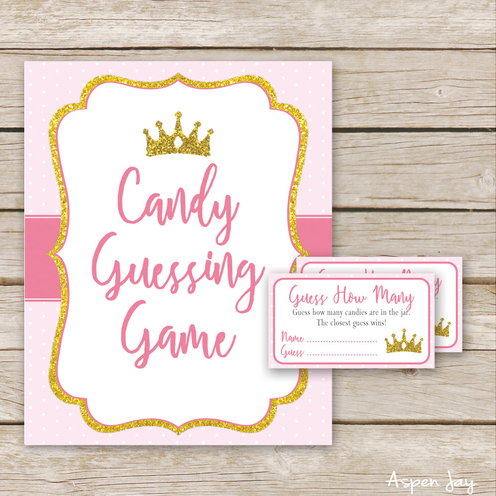 Pink Princess Candy Guessing Game