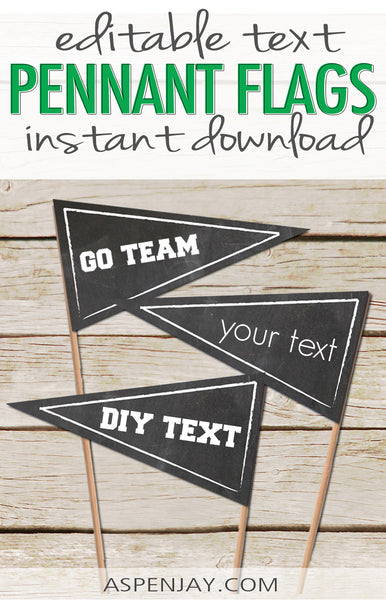Editable Pennant Flags